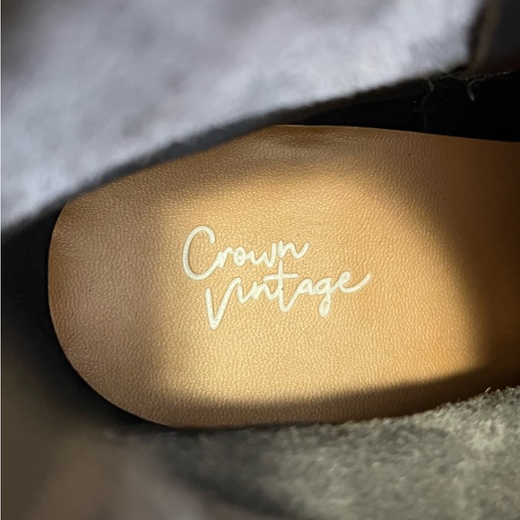 Crown Vintage Saleen Gray Suede Ankle Boots Size 10 - Picture 6 of 10